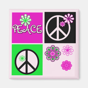 Hot Colours Peace T-shirts and Gifts Magnet