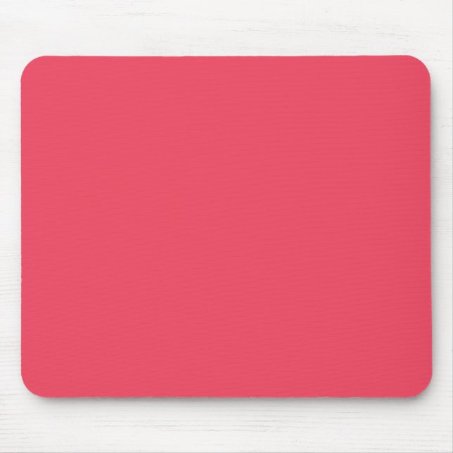 Hot Coral Pink Personalised Neon Salmon Background Mouse Mat (Front)