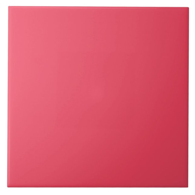 Hot Coral Pink Personalised Neon Salmon Background Tile (Front)