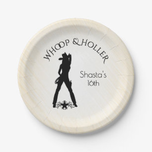 Hot Cow Girl Paper Plate