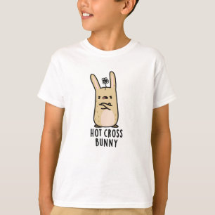 Hot Cross Bunny Funny Angry Rabbit Pun  T-Shirt