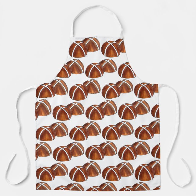 Hot Cross Buns British Food Baking Pastry Bakery Apron (Front)