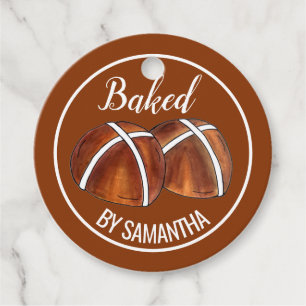 Hot Cross Buns British Food Baking Pastry Bakery Favour Tags