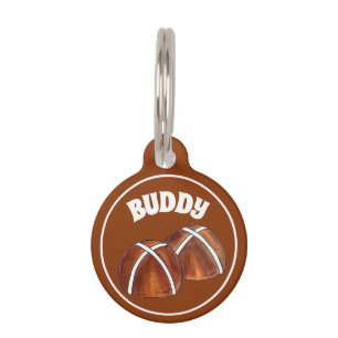 Hot Cross Buns British Food Baking Pastry Bakery Pet Tag