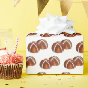 Hot Cross Buns British Food Baking Pastry Bakery Wrapping Paper