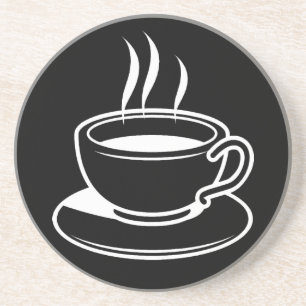 Hot Cup of Coffee - Black Coaster