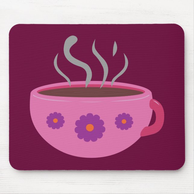 Hot Cup of Coffee Mouse Mat (Front)