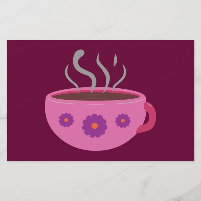 Hot Cup of Coffee Stationery (Front)
