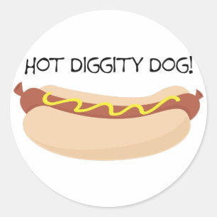 Hot Diggity Classic Round Sticker