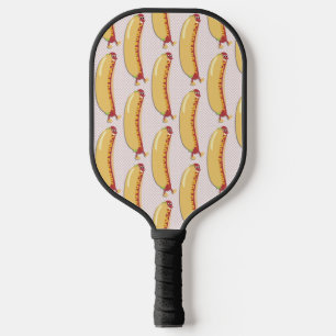 Hot Diggity Dog Fun Cheeky Retro Character Pickleball Paddle