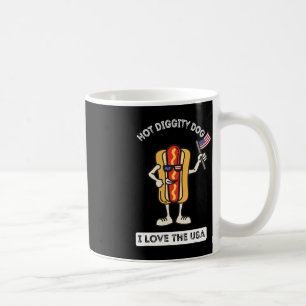 Hot Diggity Dog July 4th Patriotic BBQ Picnic Cook Coffee Mug