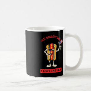 Hot Diggity Dog July 4th Patriotic BBQ Picnic Cook Coffee Mug