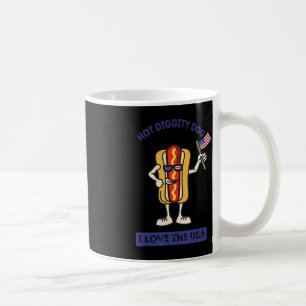 Hot Diggity Dog July 4th Patriotic BBQ Picnic Cook Coffee Mug