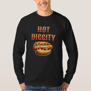 Hot Diggity Retro Hot dog T-Shirt