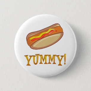 Hot Dog 6 Cm Round Badge