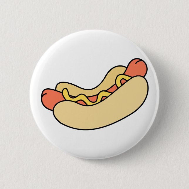 Hot Dog 6 Cm Round Badge (Front)