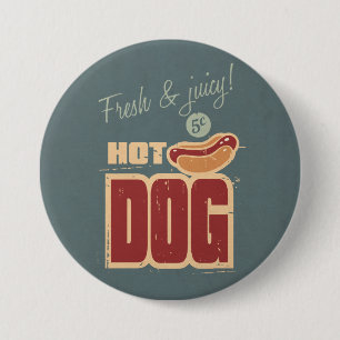 Hot Dog 7.5 Cm Round Badge
