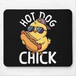 Hot Dog Adult Chicken Girl Hot Dog Chick Mouse Mat