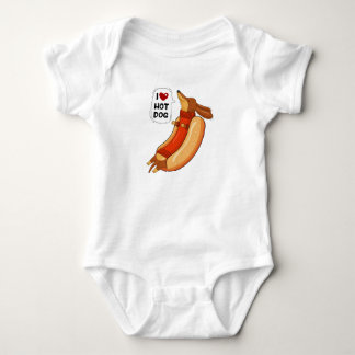 Hot dog and humour  baby bodysuit