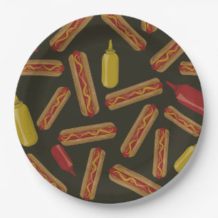 Hot dog BBQ Paper Plate