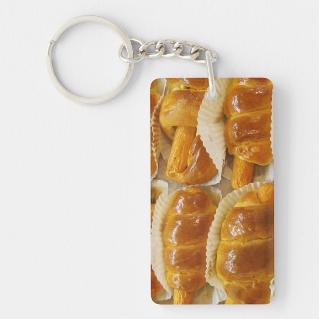 Hot Dog Cake ... Asian Dessert Food Key Ring (Front)