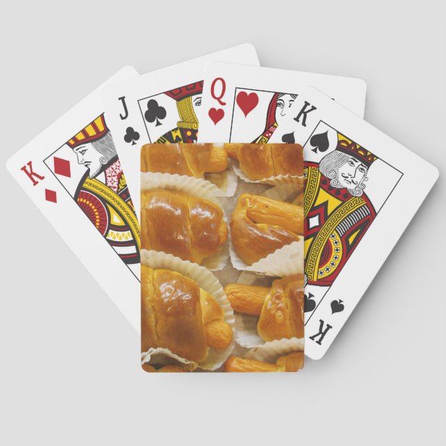 Hot Dog Cake ... Asian Dessert Food Playing Cards (Back)