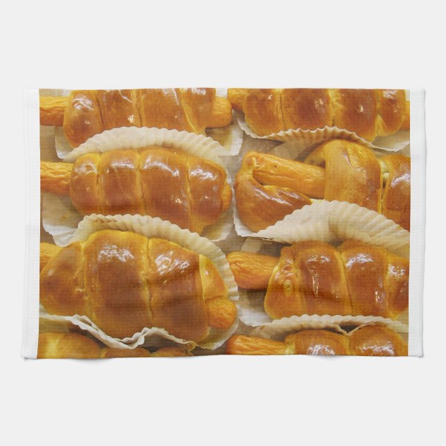 Hot Dog Cake ... Asian Dessert Food Tea Towel (Horizontal)