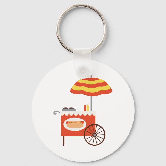 Hot Dog Cart Key Ring (Front)