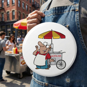 Hot Dog Cart Vendor Street Food Seller 7.5 Cm Round Badge