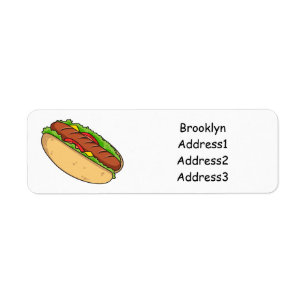 Hot dog cartoon illustration
