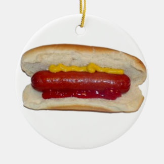 Hot Dog Ceramic Tree Decoration