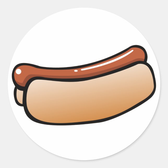 Hot Dog Classic Round Sticker (Front)
