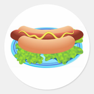 Hot Dog Classic Round Sticker