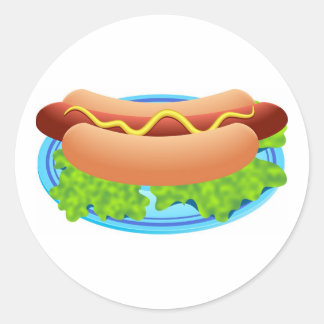 Hot Dog Classic Round Sticker
