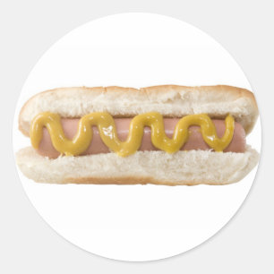hot dog classic round sticker