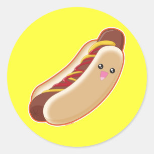 Hot Dog! Classic Round Sticker