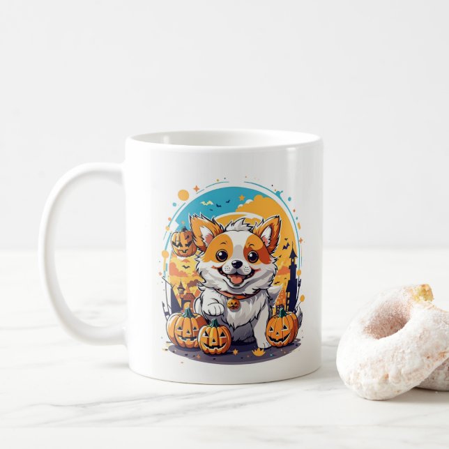 Hot Dog Coffee Combo Funny Design for Dog Coffee  Mug (With Donut)