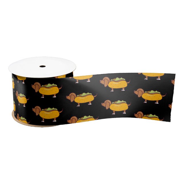 Hot Dog Dachshund Ribbon Satin Ribbon (Spool)