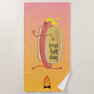 Hot Dog Dare Devil Beach Towel