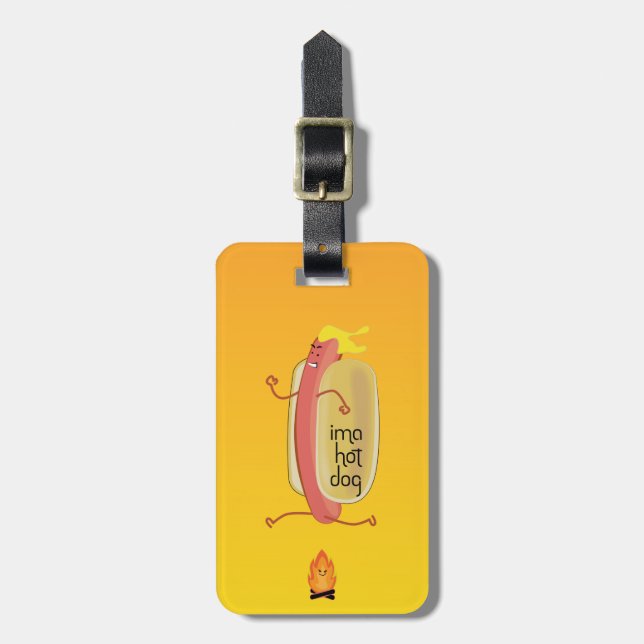 Hot Dog Dare Devil Luggage Tag (Front Vertical)