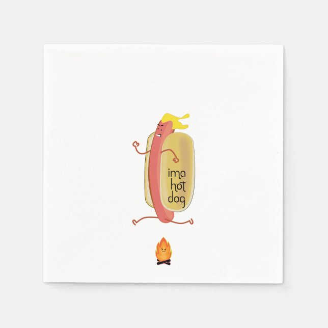 Hot Dog Dare Devil Napkin (Front)