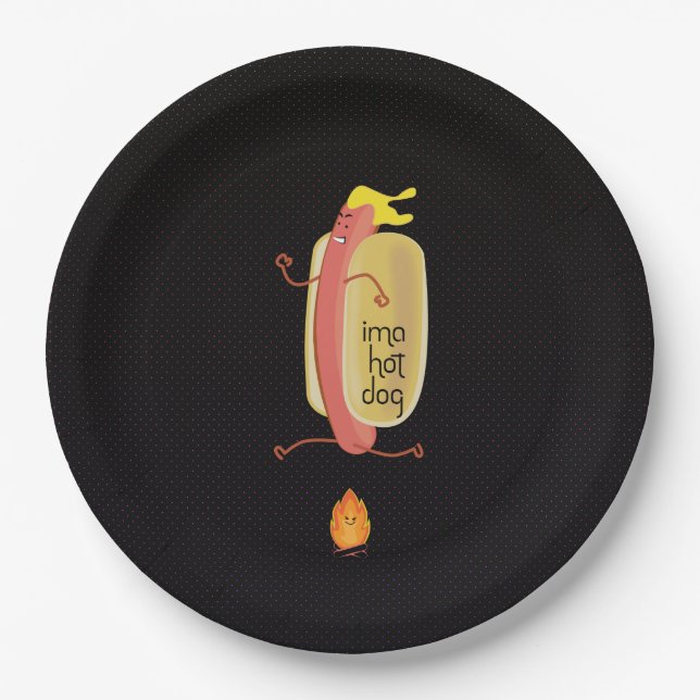 Hot Dog Dare Devil Paper Plate (Front)