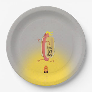 Hot Dog Dare Devil Paper Plate