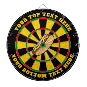 Hot Dog Dartboard with Custom Text