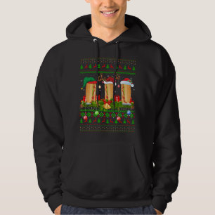 Hot Dog Dish Lover Xmas Santa Ugly Hot Dog Christm Hoodie
