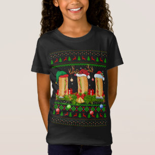 Hot Dog Dish Lover Xmas Santa Ugly Hot Dog Christm T-Shirt