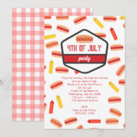 Hot Dog Fast Food 4th of July BBQ Party