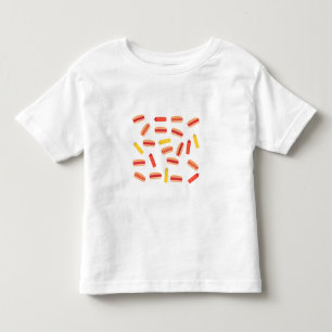 Hot Dog Fast Food BBQ Pattern  Toddler T-Shirt