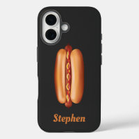 Hot Dog Fast Food Illustration With Custom Name