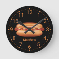 Hot Dog Fast Food Illustration With Custom Name